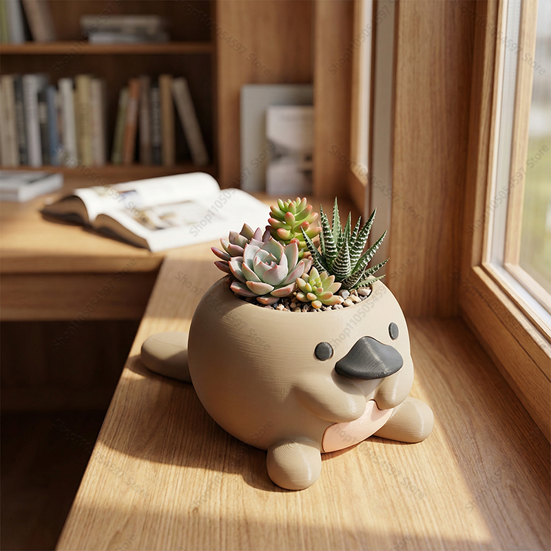 Plant Parent Pot - Maceta con Forma de Ornitorrinco Adorable,
