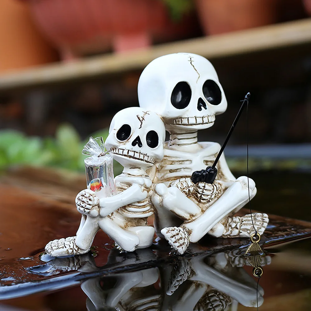 Estatua de calavera para padre - Plant Parent Pot reseña y precio